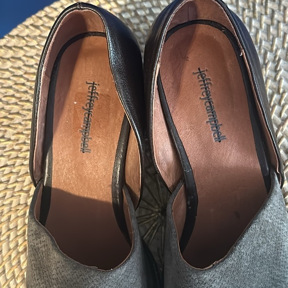 Women’s Jeffrey Campbell Heeled Brown Leather Loafers Size 10 - Picture 5 of 6